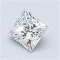 Natural Diamond 0.90 Carats, Princess with  Cut, E Color, VS1 Clarity and Certified by GIA