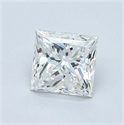 Natural Diamond 0.75 Carats, Princess with  Cut, H Color, VVS2 Clarity and Certified by GIA