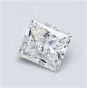 Natural Diamond 0.72 Carats, Princess with  Cut, G Color, VVS1 Clarity and Certified by GIA