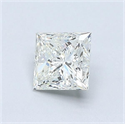 Natural Diamond 0.70 Carats, Princess with  Cut, J Color, VVS1 Clarity and Certified by GIA
