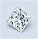 Diamante Natural 0.77 quilates, Princesa , Color G, claridad VVS2 y certificado GIA