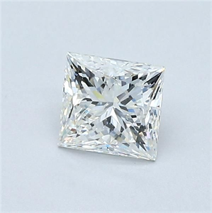 Picture of Natural Diamond 0.64 Carats, Princess with  Cut, I Color, VS1 Clarity and Certified by GIA