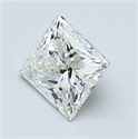 Natural Diamond 1.05 Carats, Princess with  Cut, J Color, VS1 Clarity and Certified by GIA