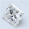 Diamante Natural 1.53 quilates, Princesa , Color H, claridad VVS1 y certificado GIA