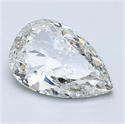 Natural Diamond 3.02 Carats, Pear with  Cut, I Color, SI2 Clarity and Certified by GIA
