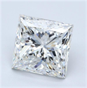 Natural Diamond 5.51 Carats, Princess with  Cut, G Color, SI1 Clarity and Certified by GIA