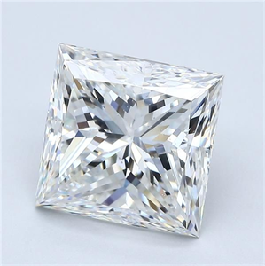 Picture of Natural Diamond 5.51 Carats, Princess with  Cut, G Color, SI1 Clarity and Certified by GIA