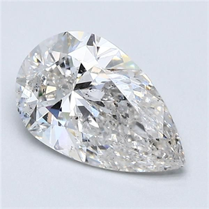 Foto Diamante Natural 1.52 quilates, De pera , Color H, claridad SI1 y certificado GIA de