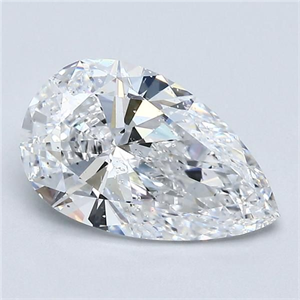 Foto Diamante Natural 2.01 quilates, De pera , Color D, claridad SI2 y certificado GIA de