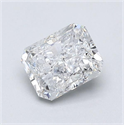 Natural Diamond 0.90 Carats, Radiant with  Cut, E Color, SI2 Clarity and Certified by GIA