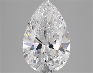 Picture of Natural Diamond 3.01 Carats, Pear with  Cut, D Color, IF Clarity and Certified by GIA