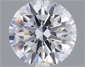 Natural Diamond 0.51 Carats, Round with Excellent Cut, D Color, SI2 Clarity and Certified by GIA