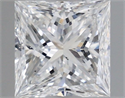 Natural Diamond 0.80 Carats, Princess with  Cut, E Color, SI1 Clarity and Certified by GIA