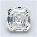 Natural Diamond 1.70 Carats, Asscher with  Cut, I Color, VS1 Clarity and Certified by GIA