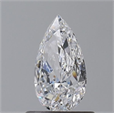 Diamante Natural 0.70 quilates, De pera , Color D, claridad SI1 y certificado GIA