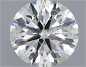 Natural Diamond 0.46 Carats, Round with Excellent Cut, H Color, SI2 Clarity and Certified by IGI