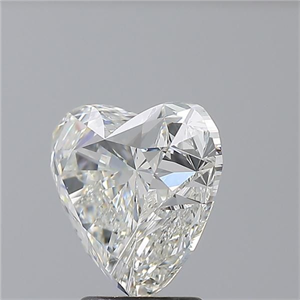 Picture of Natural Diamond 3.50 Carats, Heart with  Cut, H Color, VS2 Clarity and Certified by GIA