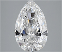 Natural Diamond 3.07 Carats, Pear with  Cut, D Color, SI2 Clarity and Certified by GIA