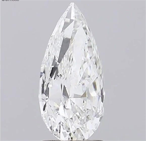 Foto Diamante Natural 3.01 quilates, De pera , Color G, claridad SI1 y certificado GIA de