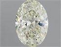 Natural Diamond 1.00 Carats, Oval with  Cut, K Color, SI2 Clarity and Certified by IGI