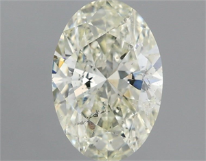 Picture of Natural Diamond 1.00 Carats, Oval with  Cut, K Color, SI2 Clarity and Certified by IGI