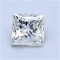 Natural Diamond 1.50 Carats, Princess with  Cut, J Color, SI1 Clarity and Certified by GIA