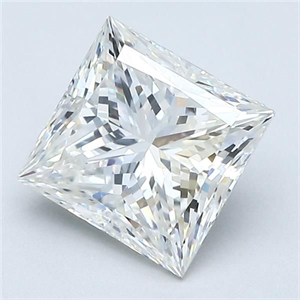 Foto Diamante Natural 2.08 quilates, Princesa , Color H, claridad SI1 y certificado GIA de