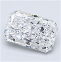 Natural Diamond 1.50 Carats, Radiant with  Cut, D Color, SI2 Clarity and Certified by GIA