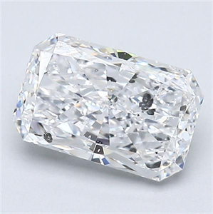 Picture of Natural Diamond 1.50 Carats, Radiant with  Cut, D Color, SI2 Clarity and Certified by GIA