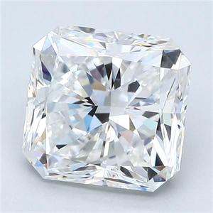 Foto Diamante Natural 3.01 quilates, Radiante , Color F, claridad VS1 y certificado GIA de