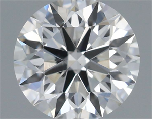 Picture of Natural Diamond 0.53 Carats, Round with Excellent Cut, H Color, SI1 Clarity and Certified by GIA