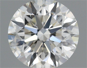 Picture of Natural Diamond 0.58 Carats, Round with Excellent Cut, J Color, VVS2 Clarity and Certified by GIA