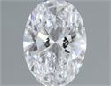 Natural Diamond 0.40 Carats, Oval with  Cut, D Color, VS2 Clarity and Certified by GIA