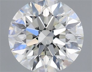 Picture of Natural Diamond 0.46 Carats, Round with Excellent Cut, J Color, VS1 Clarity and Certified by GIA