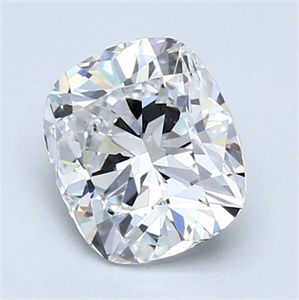 Foto Diamante Natural 1.51 quilates, Del cojín , Color F, claridad VS2 y certificado GIA de