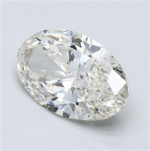 Picture of Natural Diamond 1.00 Carats, Oval with  Cut, J Color, SI2 Clarity and Certified by GIA