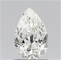 Natural Diamond 0.86 Carats, Pear with  Cut, H Color, IF Clarity and Certified by IGI