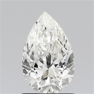 Picture of Natural Diamond 0.86 Carats, Pear with  Cut, H Color, IF Clarity and Certified by IGI