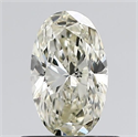 Natural Diamond 0.70 Carats, Oval with  Cut, M Color, VVS2 Clarity and Certified by GIA