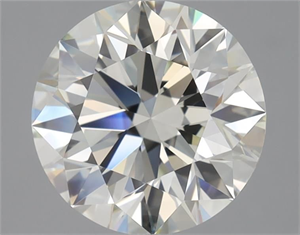Picture of Natural Diamond 3.20 Carats, Round with Excellent Cut, K Color, IF Clarity and Certified by GIA