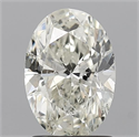 Natural Diamond 1.50 Carats, Oval with  Cut, K Color, I1 Clarity and Certified by GIA