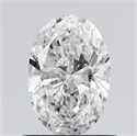 Natural Diamond 0.70 Carats, Oval with  Cut, D Color, I1 Clarity and Certified by GIA