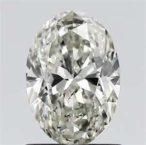 Foto Diamante Natural 0.90 quilates, Ovalado , Color K, claridad SI2 y certificado GIA de