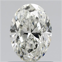 Natural Diamond 0.70 Carats, Oval with  Cut, K Color, SI1 Clarity and Certified by GIA