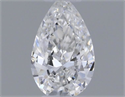 Natural Diamond 0.23 Carats, Pear with  Cut, E Color, VS2 Clarity and Certified by GIA