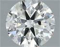 Natural Diamond 0.51 Carats, Round with Excellent Cut, I Color, I1 Clarity and Certified by IGI
