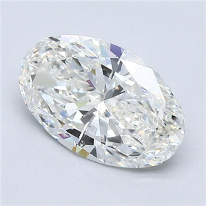 Foto Diamante Natural 1.80 quilates, Ovalado , Color H, claridad SI2 y certificado GIA de