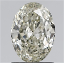 Natural Diamond 0.90 Carats, Oval with  Cut, M Color, SI2 Clarity and Certified by GIA