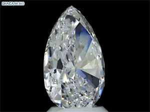 Picture of Natural Diamond 3.52 Carats, Pear with  Cut, D Color, IF Clarity and Certified by GIA