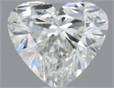 Natural Diamond 0.50 Carats, Heart with  Cut, I Color, VS2 Clarity and Certified by GIA